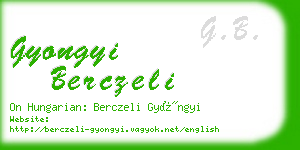 gyongyi berczeli business card